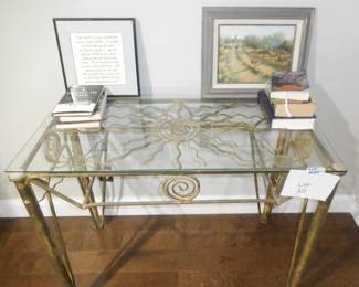 Lot 20 metal table with books