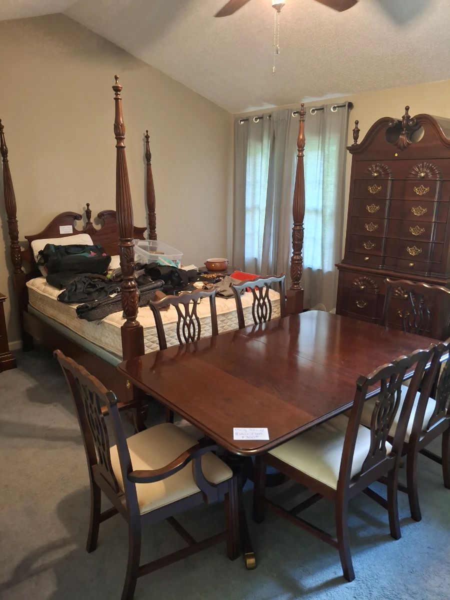 Doesn't everybody have a dining room table in their bedroom?