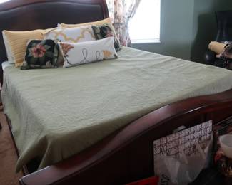 queen size bed and mattress set with head and footboard