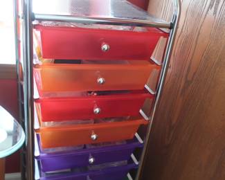 colorful storage drawers
