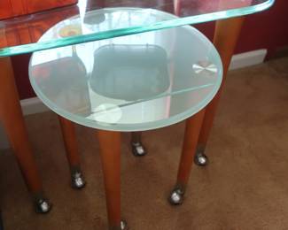set of glass top tables