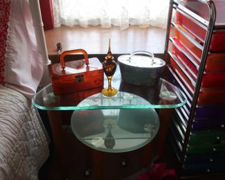 set of glass tables