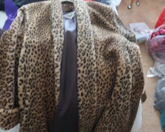 faux leopard coat