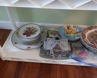 Bavarian china, cooking mold, advertising plates