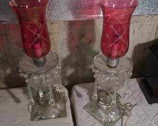 electric cranberry glass lights