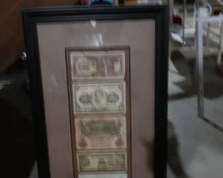 framed foreign money