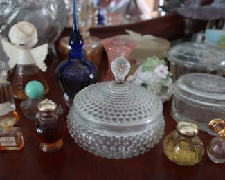 powder jars and perfume bottles