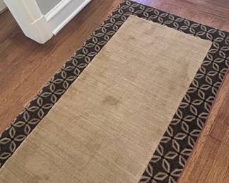 Contemporary Geometric Border Hallway Runner