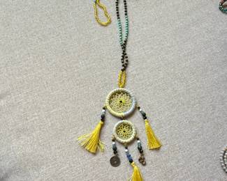 Bohemian Dreamcatcher Tassel Necklace