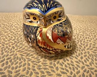 Royal Crown Derby Owl Paperweight Imari Pattern