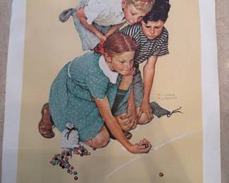 Norman Rockwell Knuckles Down Canvas Lithograph Print