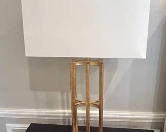 Modern Gold OpenFrame Table Lamp with Acrylic Base