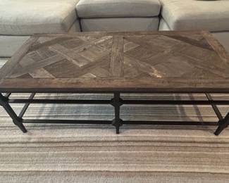Pottery Barn Parquet Reclaimed Wood Coffee Table