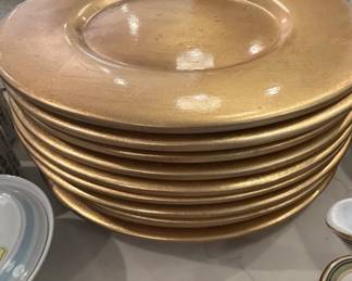 Pier Imports Gold Decorative Charger Plates