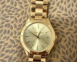 Michael Kors Slim Runway GoldTone Watch MK