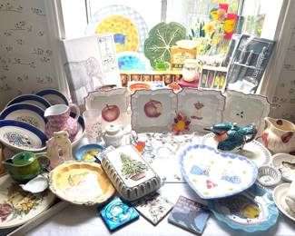 Hand-Painted Glazed Pottery for Entertaining