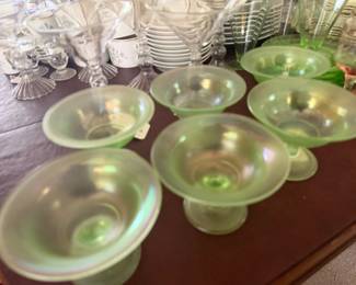 Aurene Glass Footed Dishes