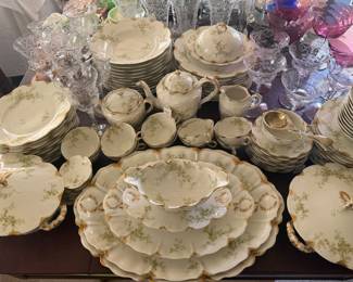 Limoges China and Crystal Stemware