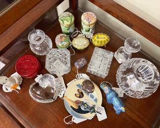 Enameled, Crystal and Cloisonné Boxes and Objects