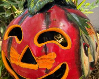 Hand-Painted Ceramic Jack-o-Lantern