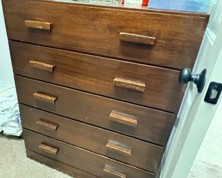 MidCentury Modern Walnut SixDrawer Dresser by Bassett