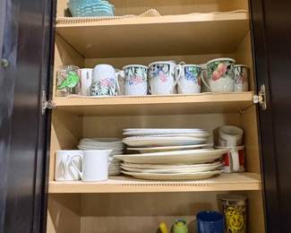 Assorted Ceramic Mugs and Glassware including USS Lexington Memorabilia