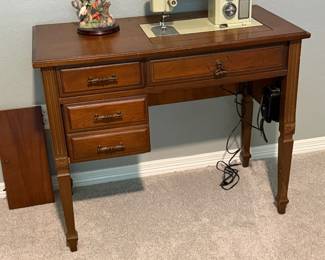 Sears Kenmore Sewing Machine in Sheraton Style Wooden Cabinet