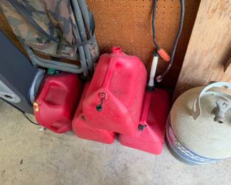 Vintage Blitz Gallon Gas Cans Set of 