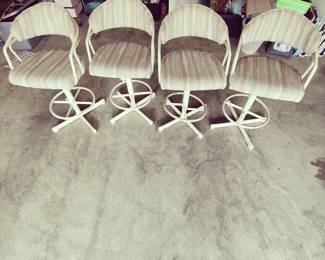 $60 FOR FOUR MCM SWIVEL CHAIRS