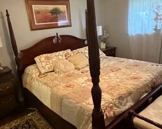 Mahogany FourPoster Rice Bed