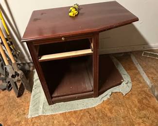 Vintage Telephone Stand with Drawer