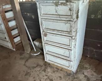 Vintage FiveDrawer Painted Chest of Drawers