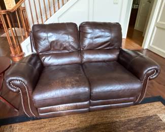 Leather Reclining Loveseat
