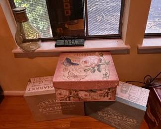 Decorative FrenchThemed Storage Boxes