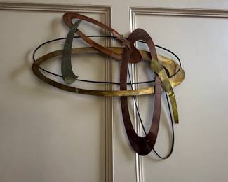 Silas Seandel Saturns Rings Mixed Metal Wall Sculpture