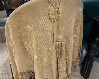 Victorian Embroidered Shawl