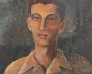PROPHET 40s ASHCAN SCHOOL PAINTING PORTRAIT OF MAN