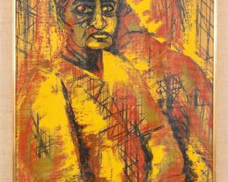 CROSS MID-CENTURY EXPRESSIONIST DOUBLE PORTRAIT