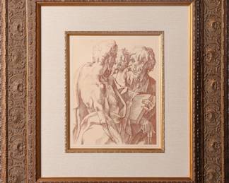 BARTOLOMEO PASSAROTTI "THREE SAINTS" 1750 ETCHING