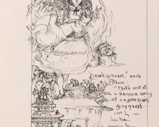 JULIE KAHN VALENTINE ALICE IN WONDERLAND LITHO