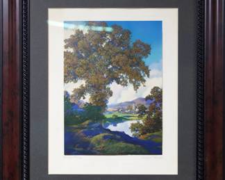MAXFIELD PARRISH "PEACEFUL VALLEY" LITHOGRAPH