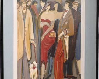 ISAAC MAIMON "LES COQUETTES II" SIGNED SERIGRAPH