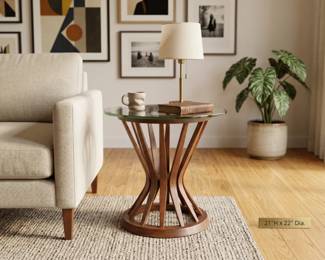  EDWARD WORMLEY FOR DUNBAR SHEAF OF WHEAT TABLE MCM 