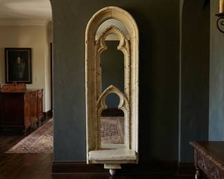 6 FT TALL GOTHIC REVIVAL CATHEDRAL WINDOW MIRROR