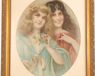 1900 FAIRY SOAP PREMIUM LITHO "TWO SISTERS" FERRIS
