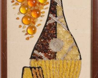 MCM TEXTURED MOSAIC FABRIC WALL HANGING #2