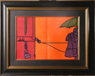 VALERIO ADAMI "JATA" 1973 COLOR LITHOGRAPH
