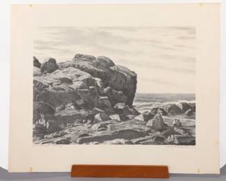JACK BOOKBINDER 1964 MONHEGAN MORNING LITHOGRAPH