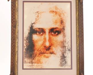 1890-1915 TRAMP ART FOLK CARVED WOOD FRAME JESUS