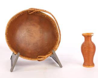 2 FOLK ART STYLE UTILITARIAN OBJECTS